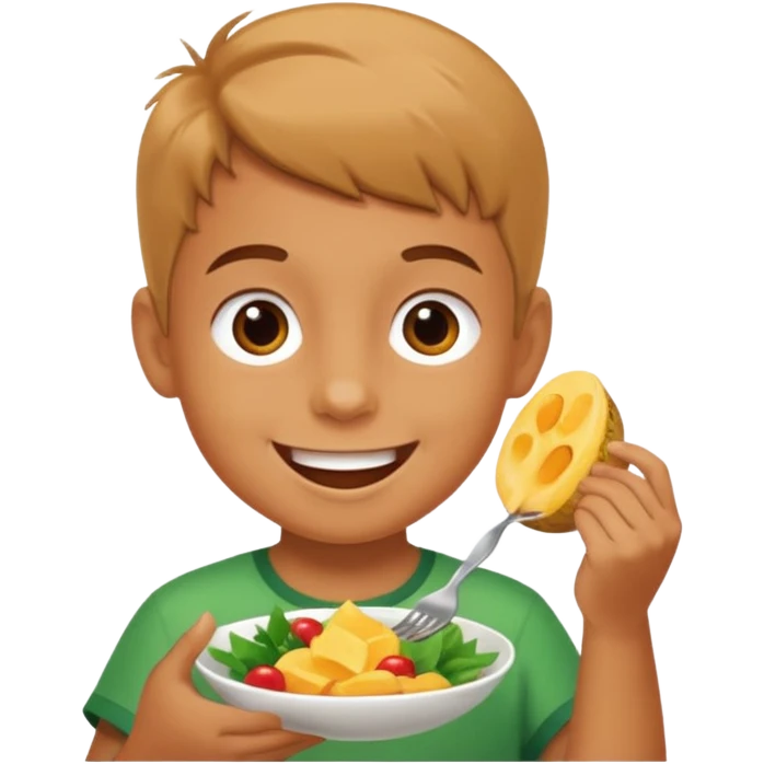 Bok yiyen çocuk emoji