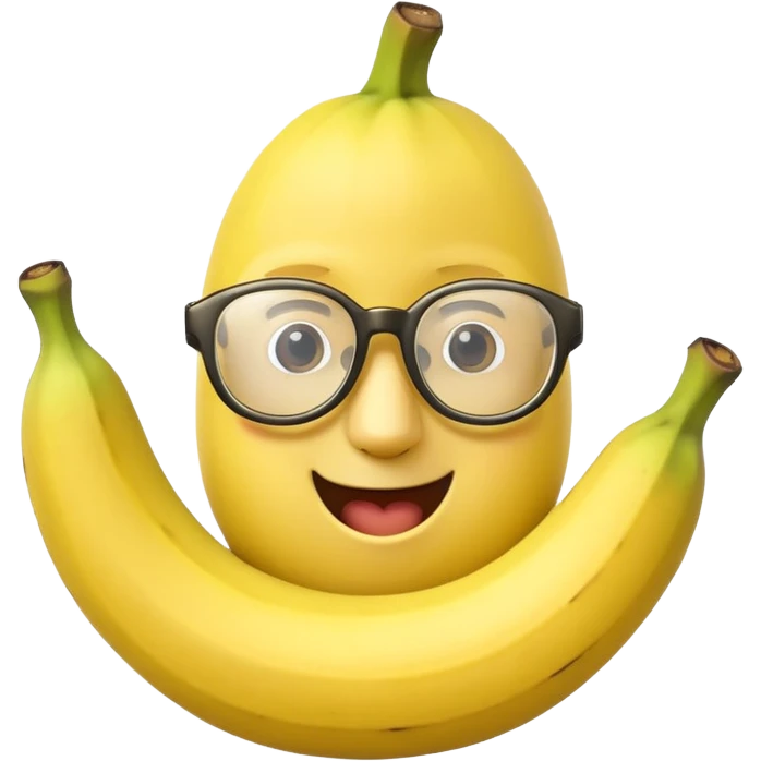 banana with glasses emoji