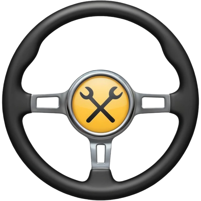 steering wheel with a check mark emoji