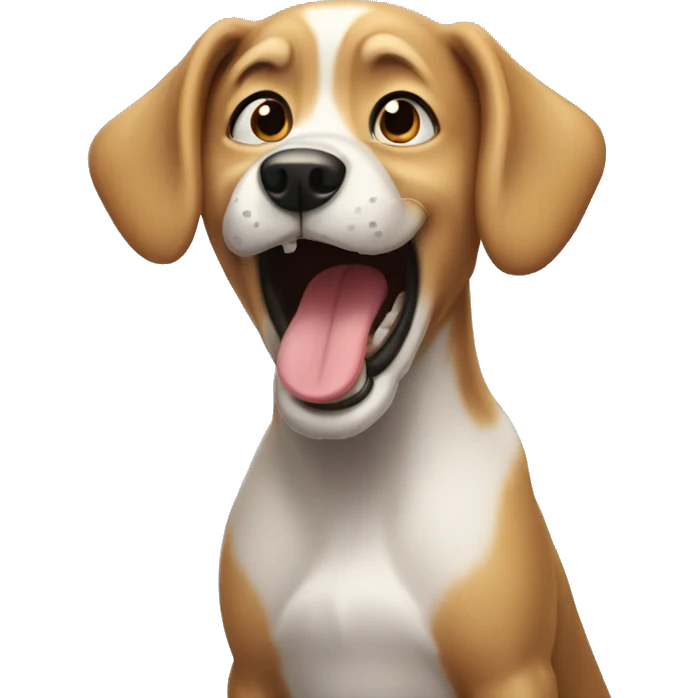 Very excited dog emoji