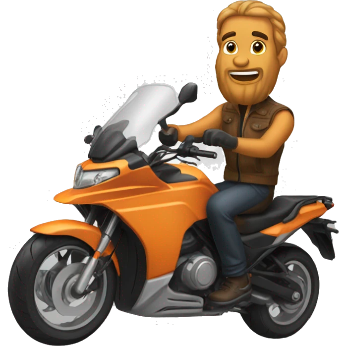 Оранжевый мотоцикл emoji
