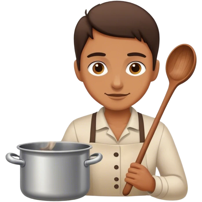 Cook stirring pot emoji
