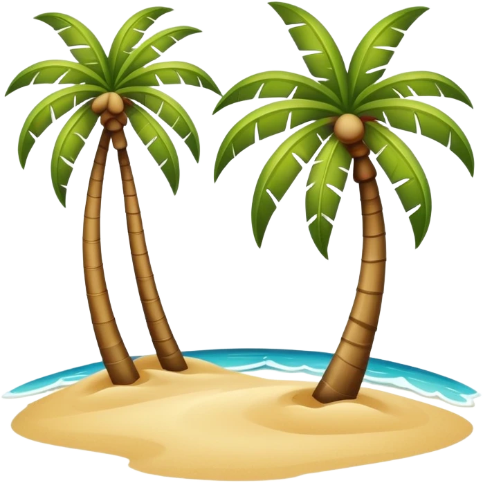 beach with palm tree emoji