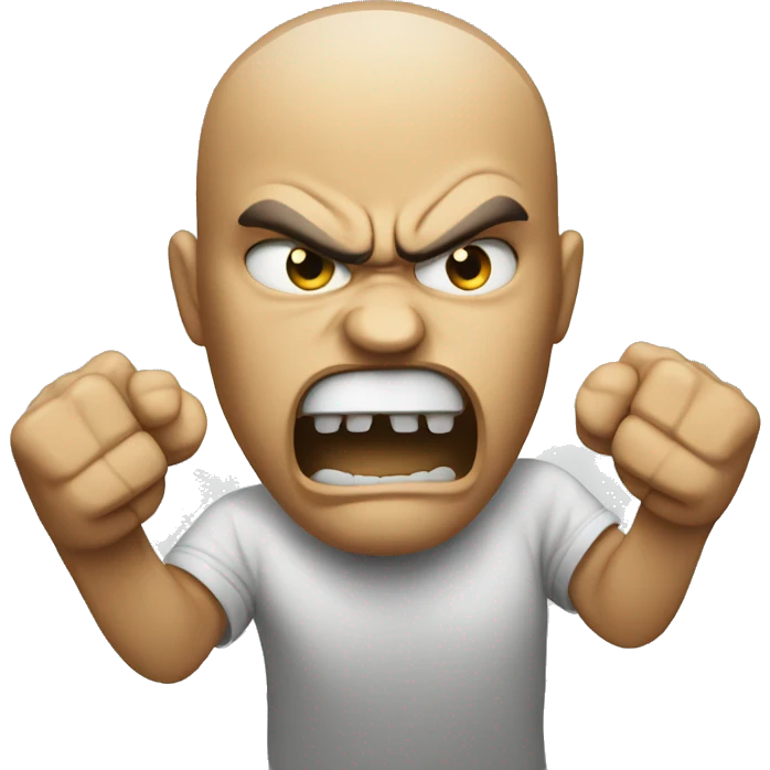 angry face holding fists emoji