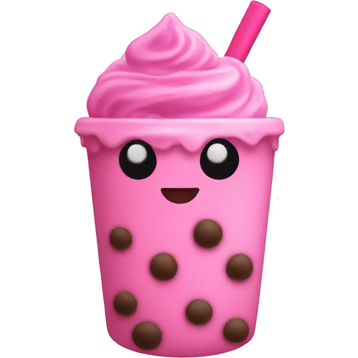 Pink boba emoji