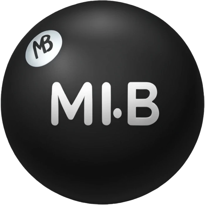 Black pull Ball with MB written on it. Nothing else no holes or anything. emoji