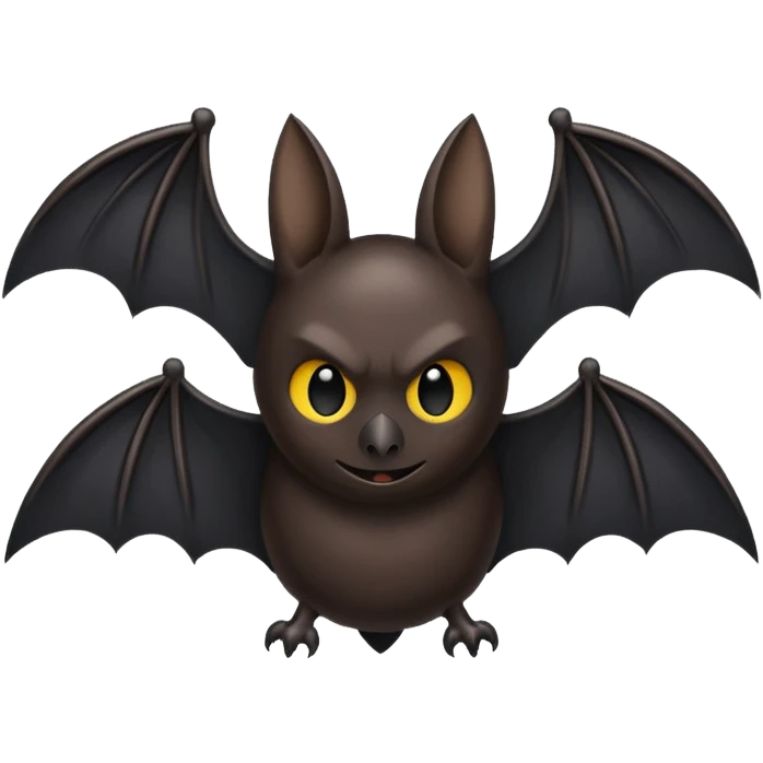 black bat flying emoji