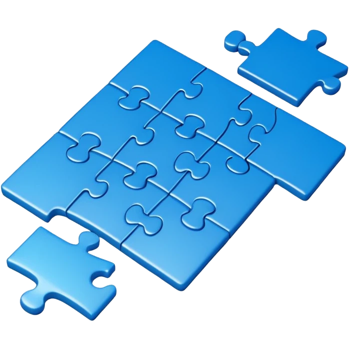 Blue puzzle emoji