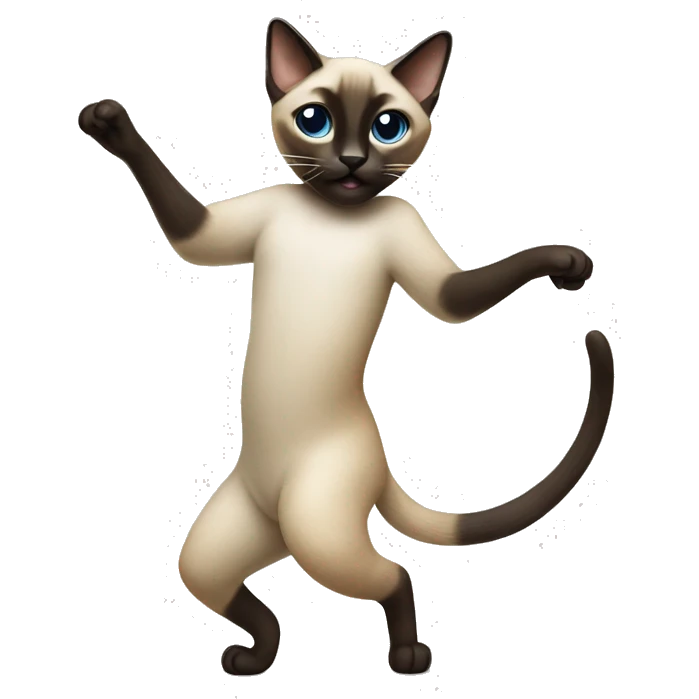 siamese cat dancing emoji
