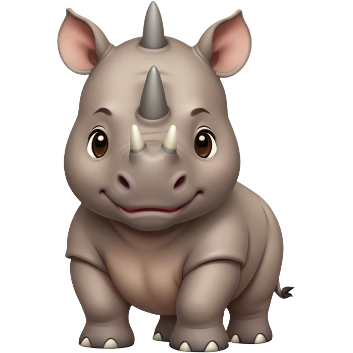 cute disney-style rhino emoji