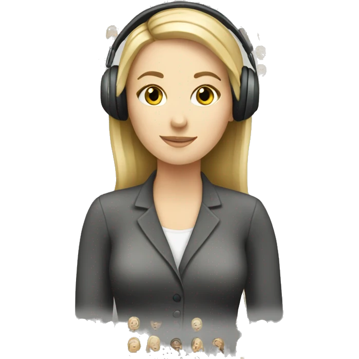 white Girl support operator emoji