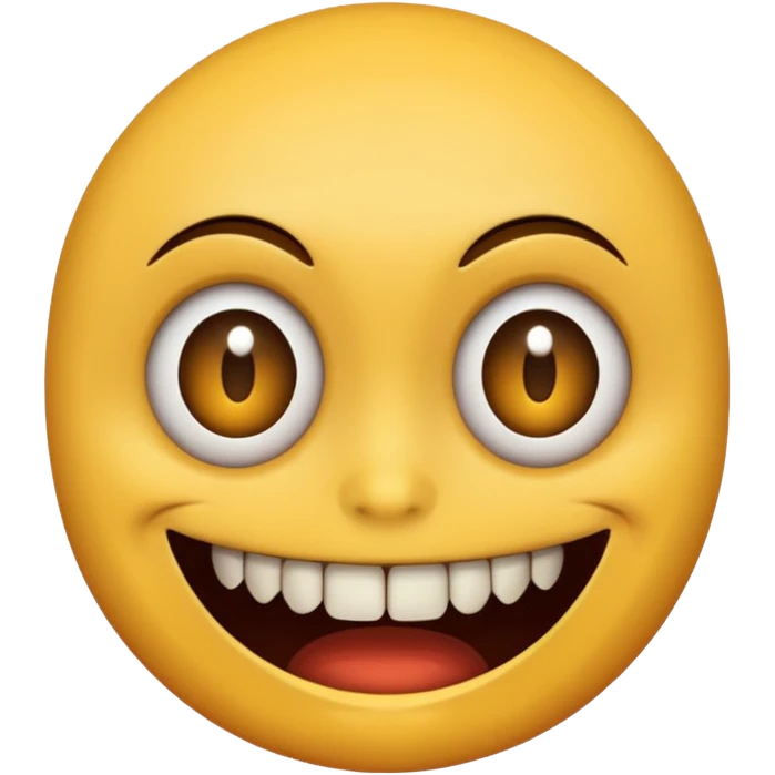 Creepy smile emoji