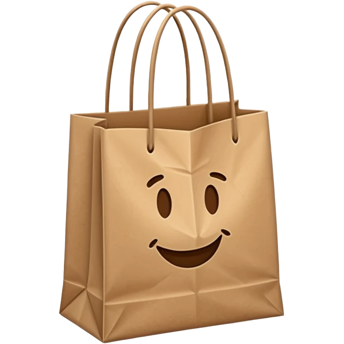 shopping bag without face, and there are clothes emoji