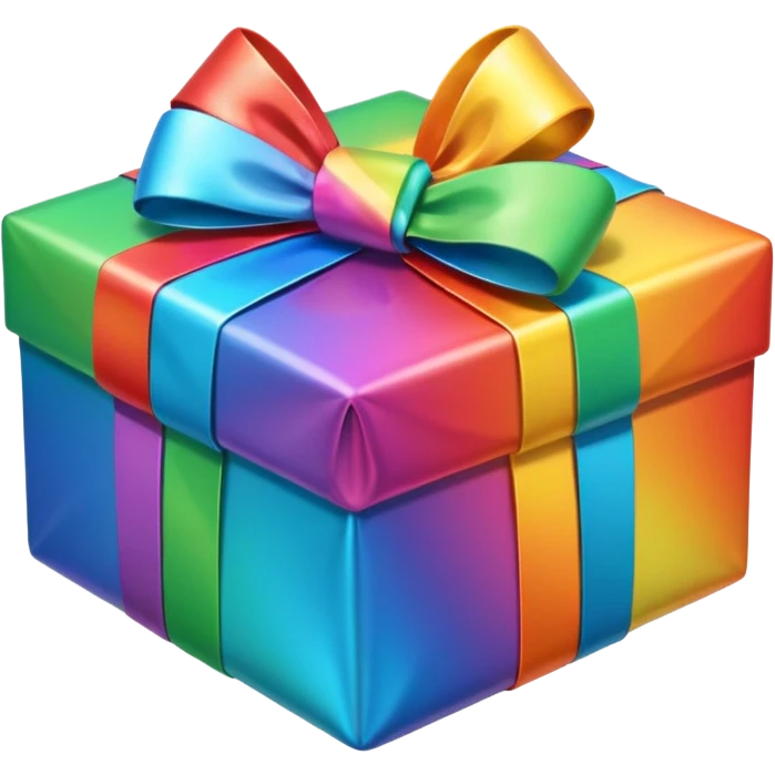 smooth rainbow gift emoji