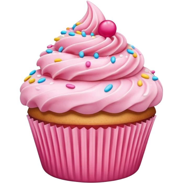Cupcake with pink icing emoji