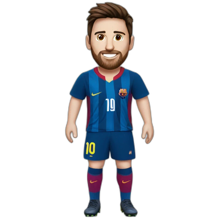 Messi with Argantina shirt emoji