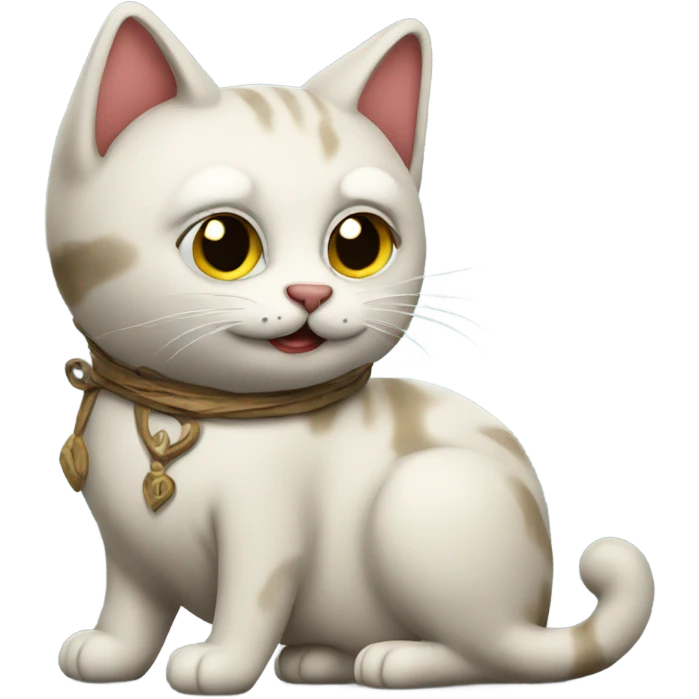 medieval cat with scroll emoji
