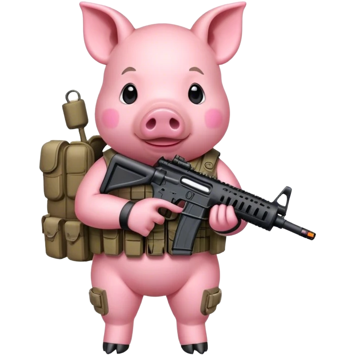 Tactical pig emoji