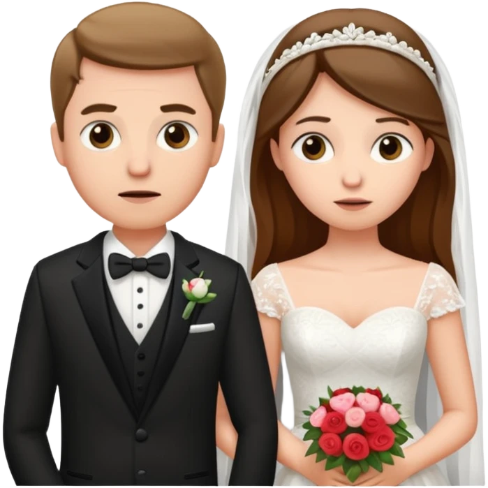 confused newlywed couple emoji
