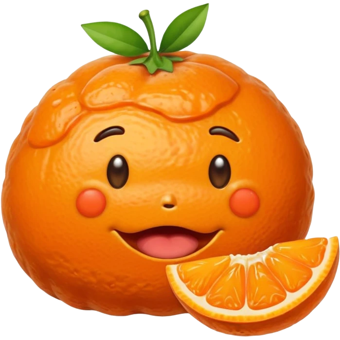 caca qui mange une clémentine emoji