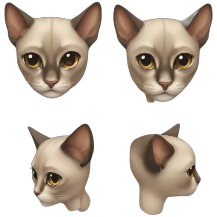 men with siamese cat on head emoji