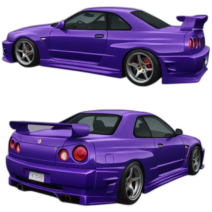 gtr r34 midnight purple emoji