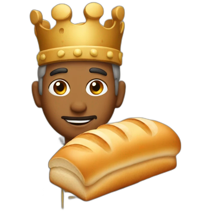 Bread king emoji