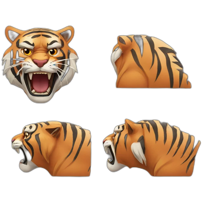 angry- tiger emoji