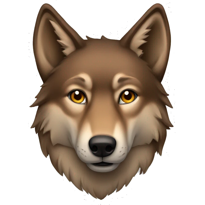 Brown wolf emoji