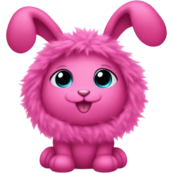 Hot pink stuffed bunny emoji