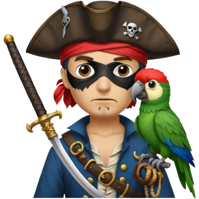 pirate and parrot emoji