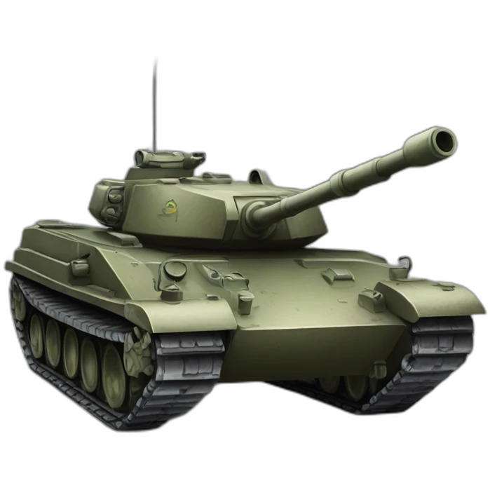 Tank avec mitrailleuse emoji