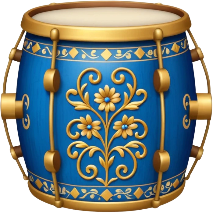 Decorative Drum blue emoji