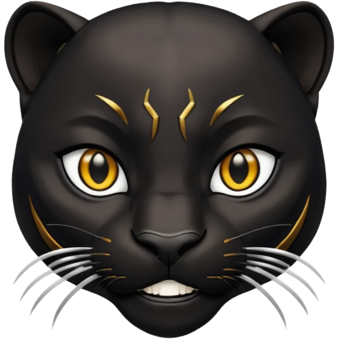 Black panther face only  more realistic  emoji