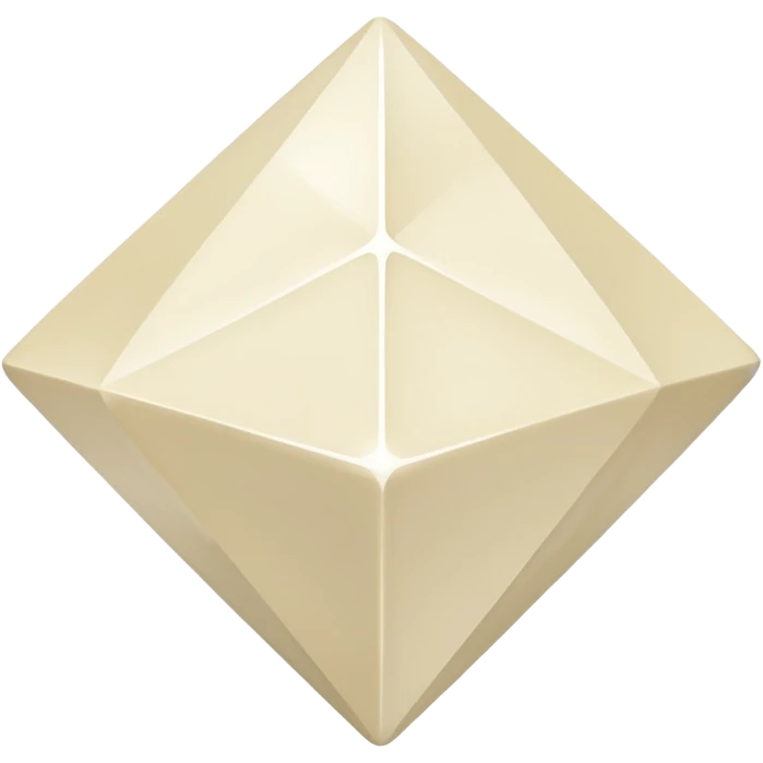 diamond shape carved from ivory. square tillted 45 degrees emoji