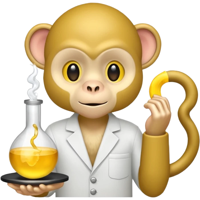 scienist and scienist item with yellow monkey emoji