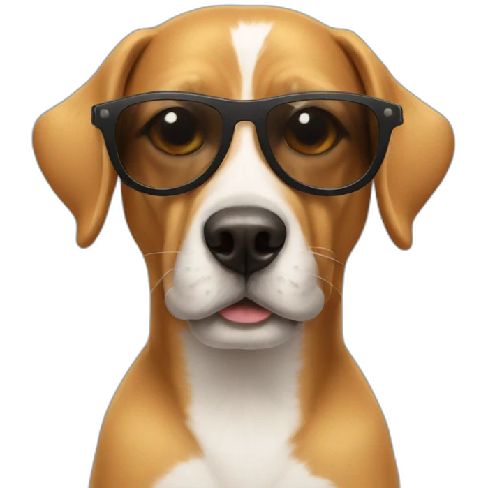 Dog in sunglasses emoji