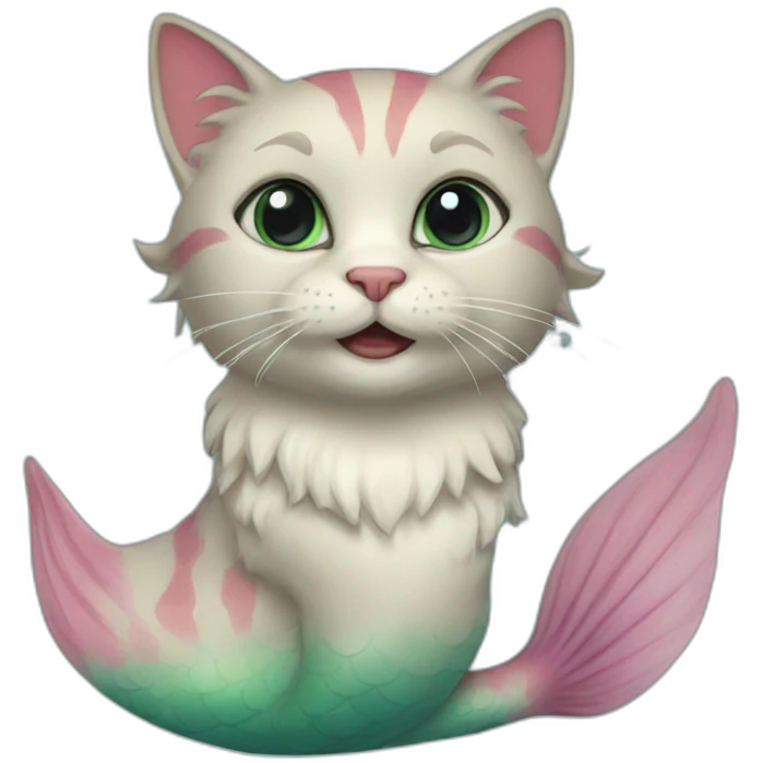 Cat mermaid emoji