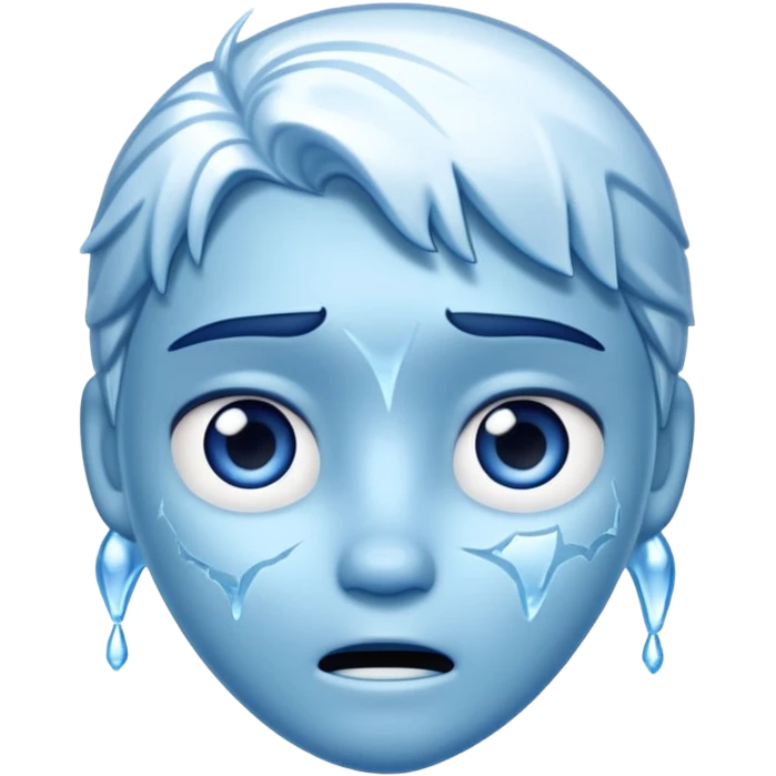 Frozen icy distraught iOs emoji emoji
