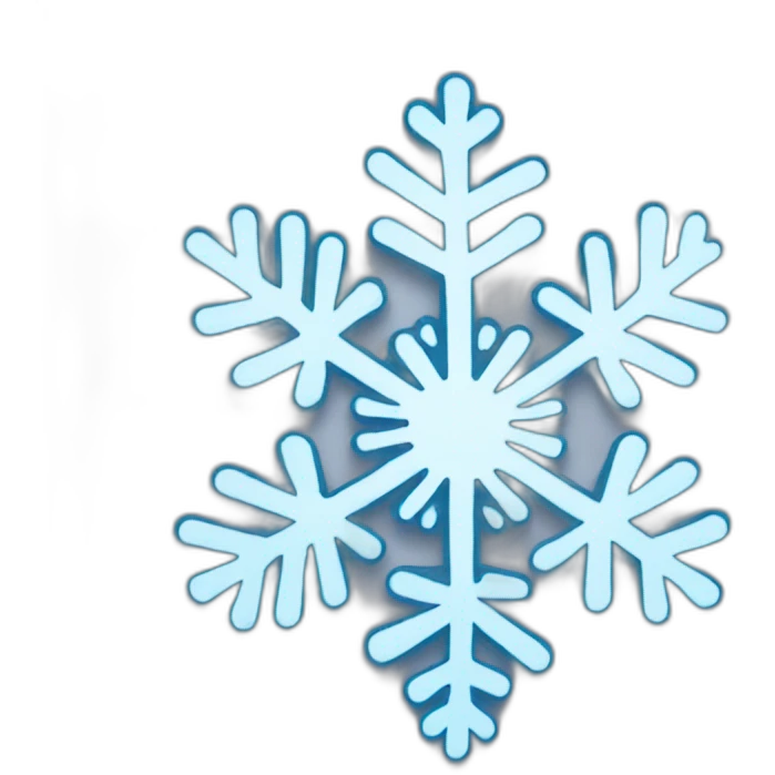 flat-snowflake emoji