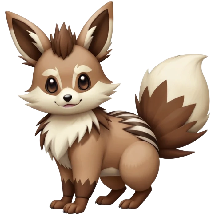  Eevee-Zigzagoon-Furret-Linoone-Hybrid (Full body) emoji