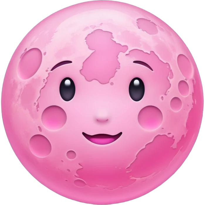 Pink moon emoji