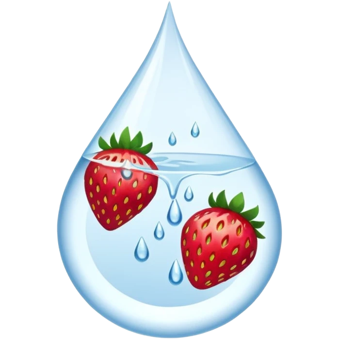 water with strawberry slices emoji