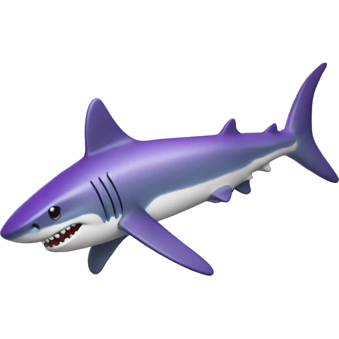 A purple shark with a cloudtrail emoji