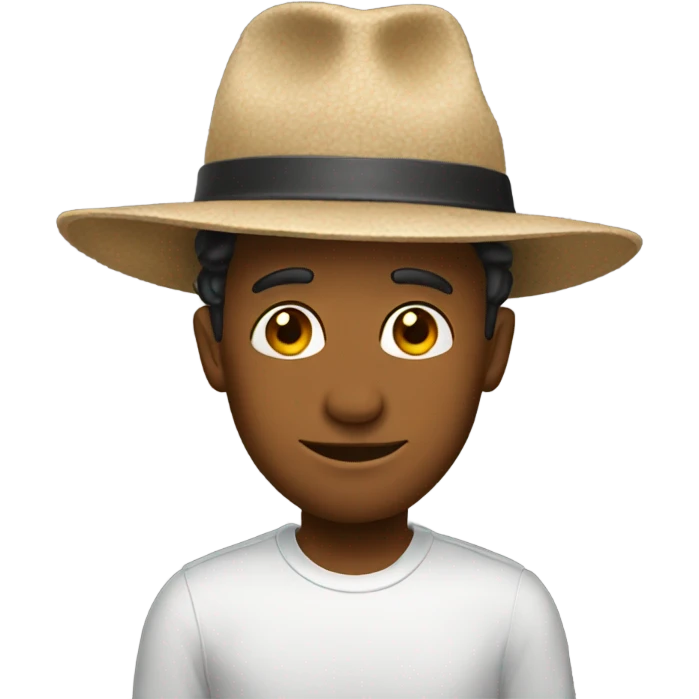 Austin wearing a hat emoji