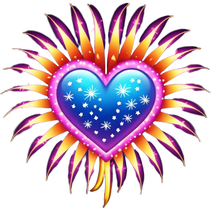 firework heart emoji