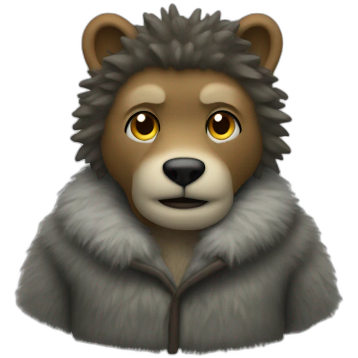 Bender wearing fur jacket emoji
