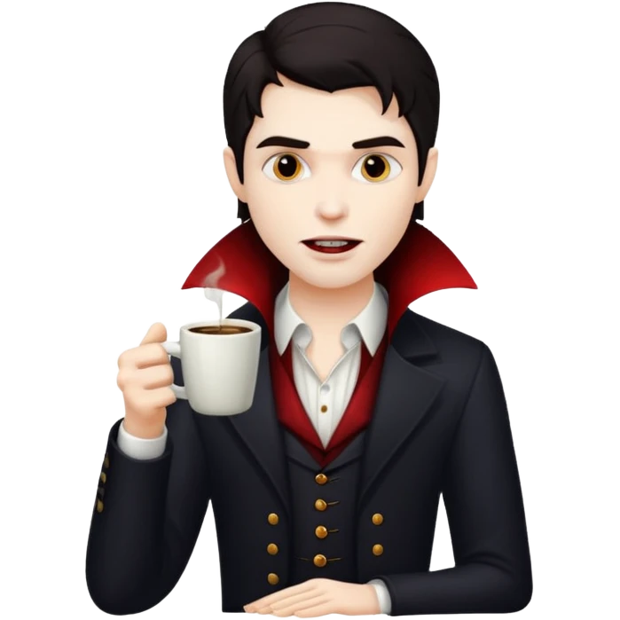 vampire drinking coffee emoji