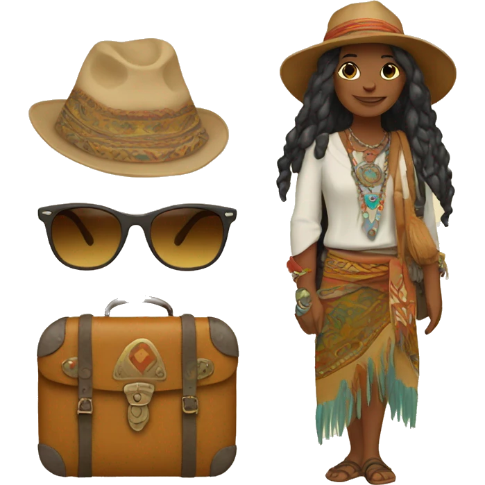 Bohemian wanderlust emoji