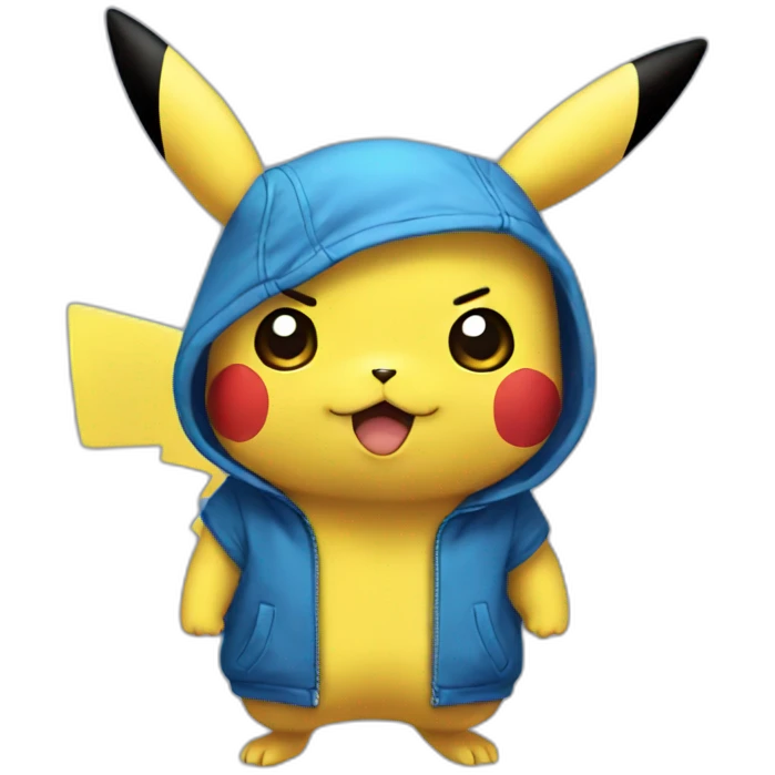 pikachu blue emoji